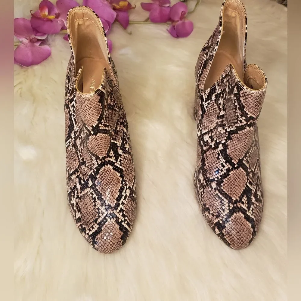 🆕️ Lane Bryant Dream Cloud 11 Wide Width Women's Snakeskin Cutout Ankle Booties